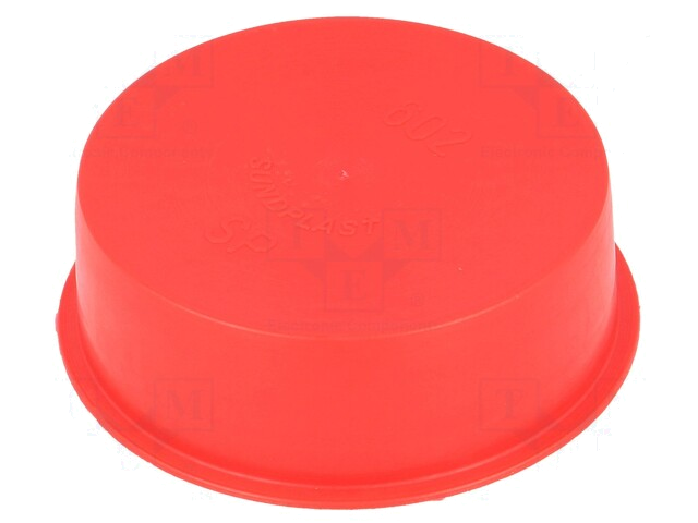 Afdekdopje; Lichaam: rood; Buitendiam: 62,5mm; H: 20mm; Mat: LDPE Afdekdopje; Lichaam: rood; Buitendiam: 62,5mm; H: 20mm; Mat: LDPE